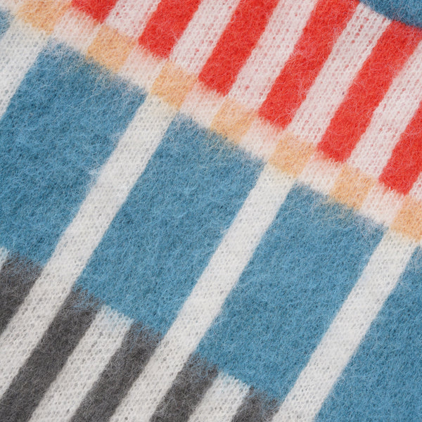 The Trilogy Tapes TTT Check Grid Mohair Knitted Jumper, Multi