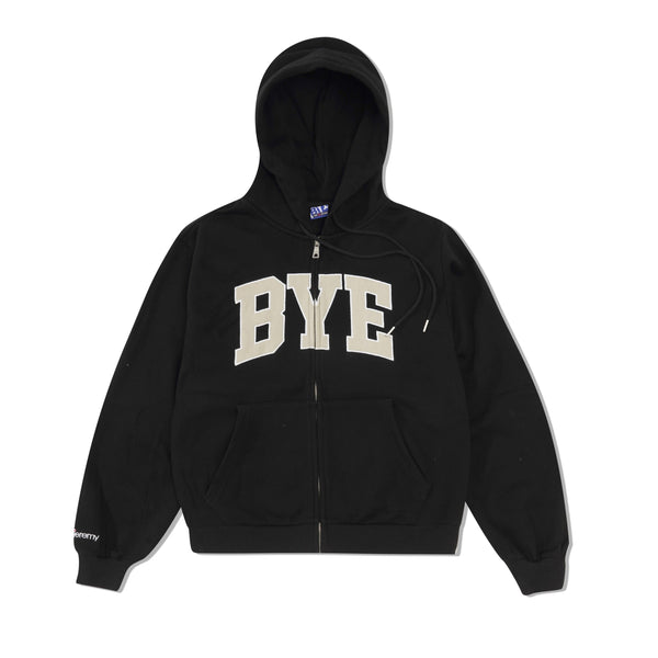 Bye Jeremy BYE Zip-Thru Pullover, Black