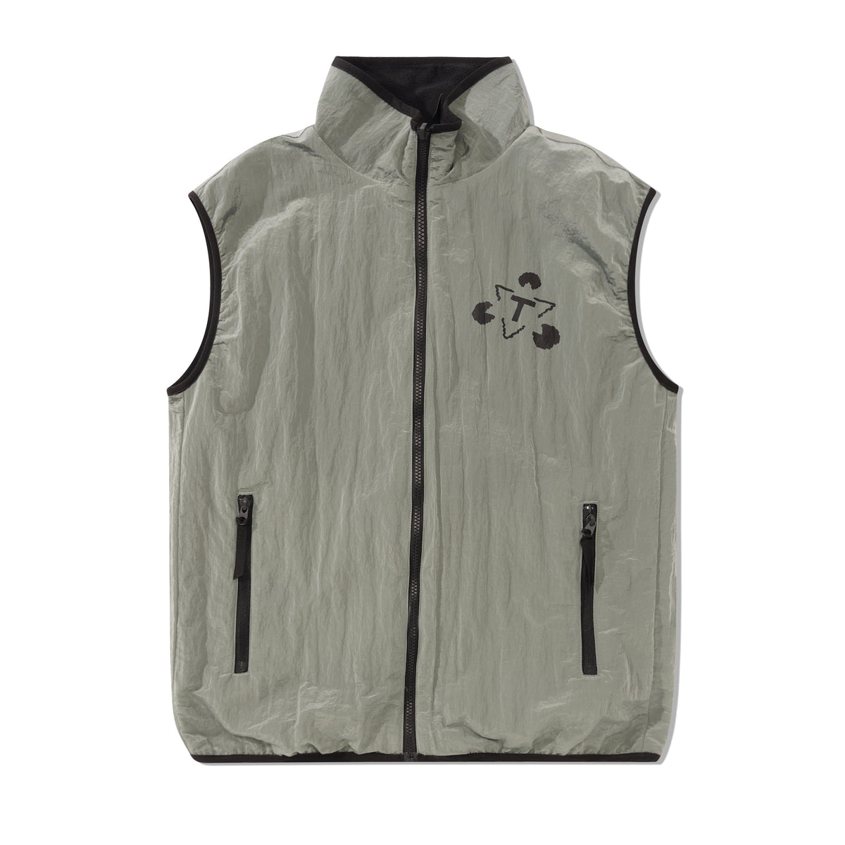 Reversible Fleece Gilet, Mint / Black