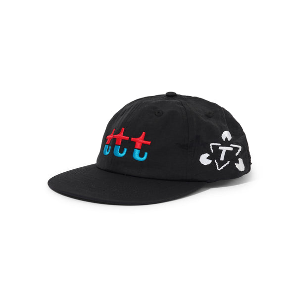 The Trilogy Tapes TTT Red & Blue Split Cap, Black