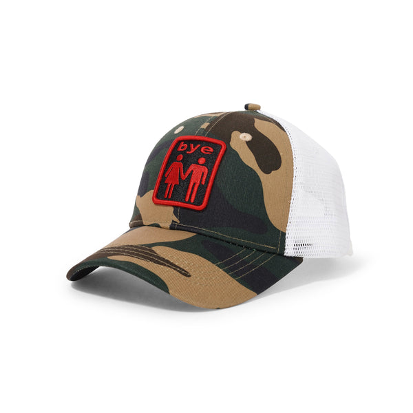 Bye Jeremy Couple Trucker Hat, Camo / White