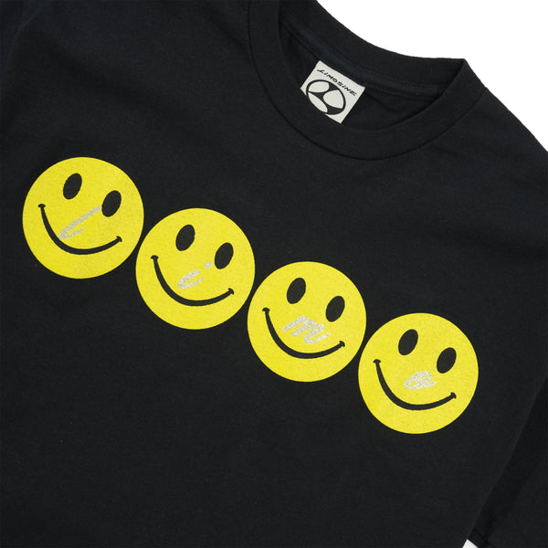 Limosine Glitter Smile Tee, Black