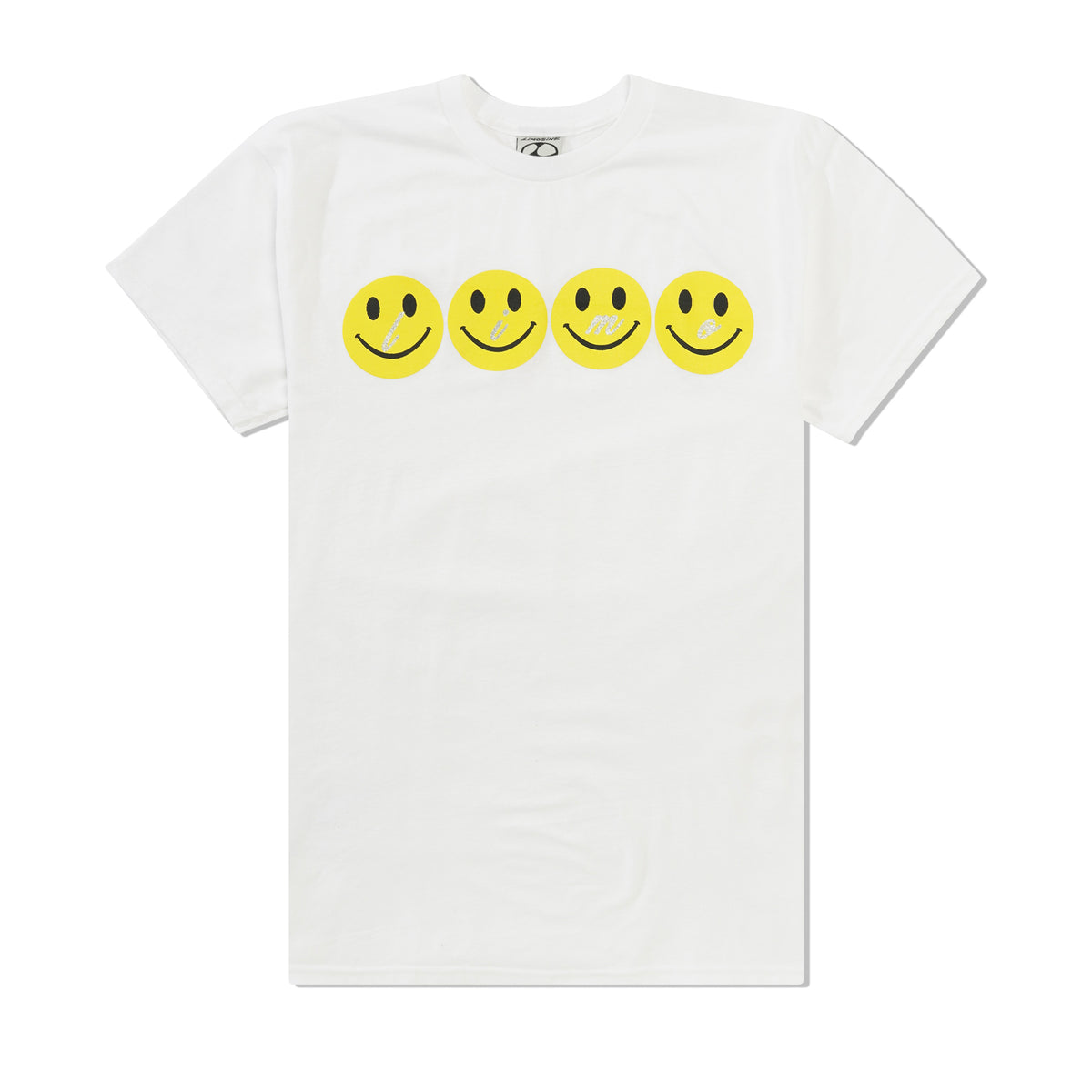 Glitter Smile Tee, White