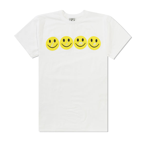 Limosine Glitter Smile Tee, White
