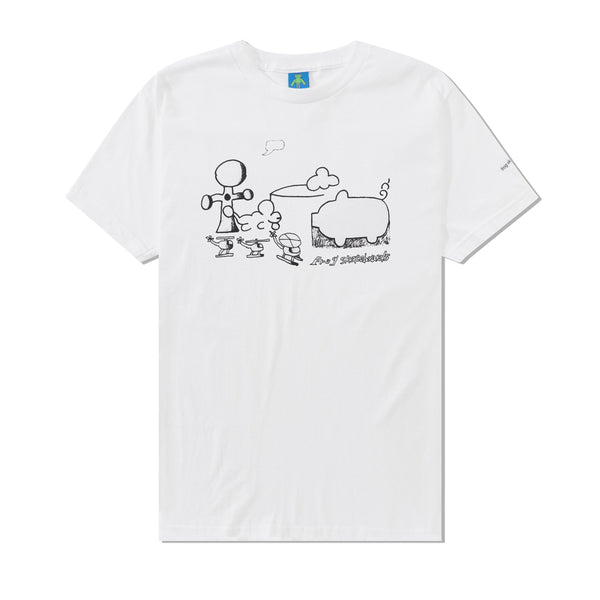 Frog Skateboards Cloud Landed Tee, White