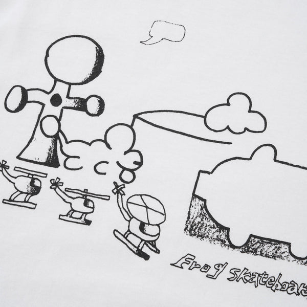Frog Skateboards Cloud Landed Tee, White