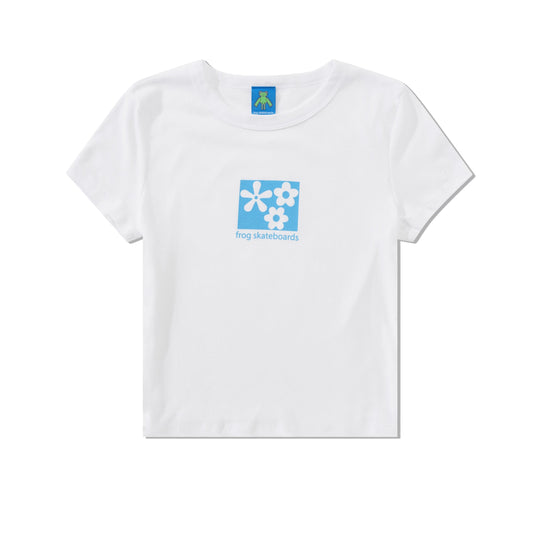 Flower Baby Cropped Tee, White