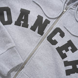 Varsity Zip-Thru Pullover Hood, Heather Grey
