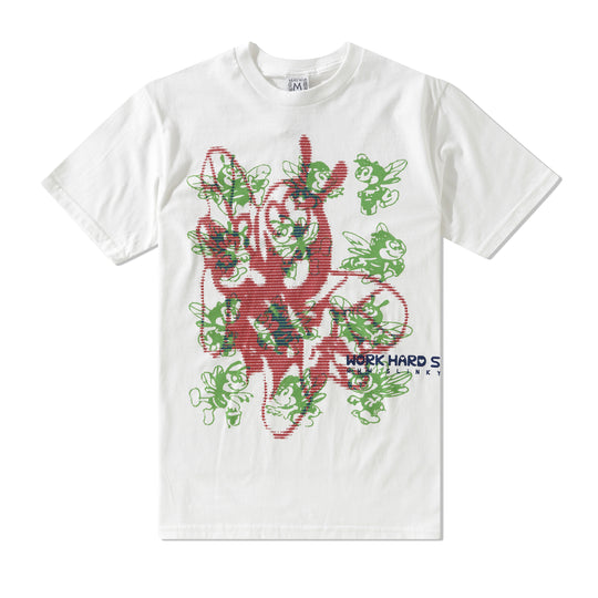 Work Hard Sting Sweet Tee, White