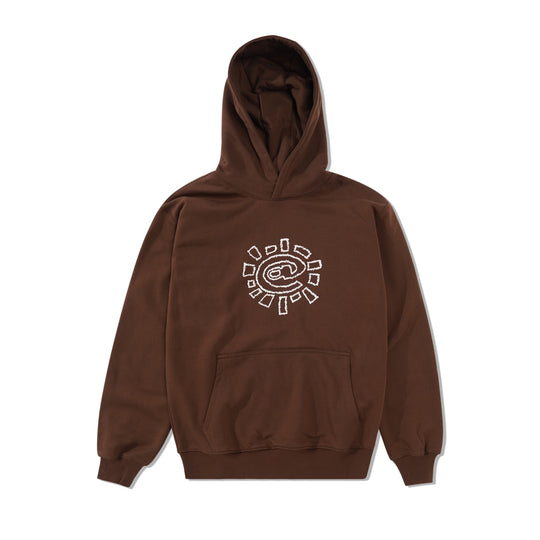 Scribble @Sun Pullover Hood, Brown
