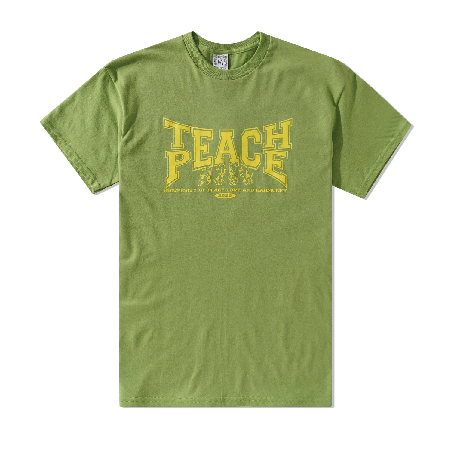 Teach Peace Tee, Kiwi Green