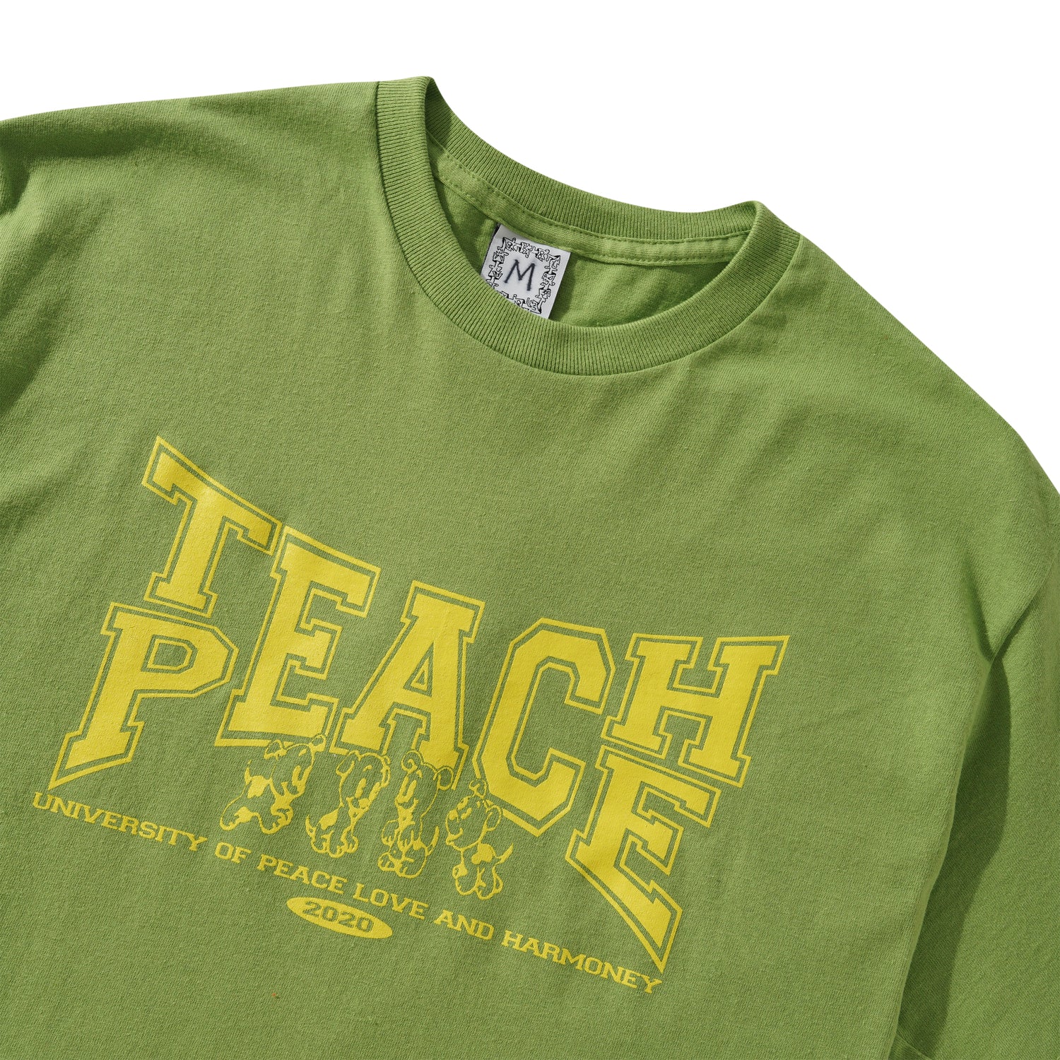 Teach Peace Tee, Kiwi Green