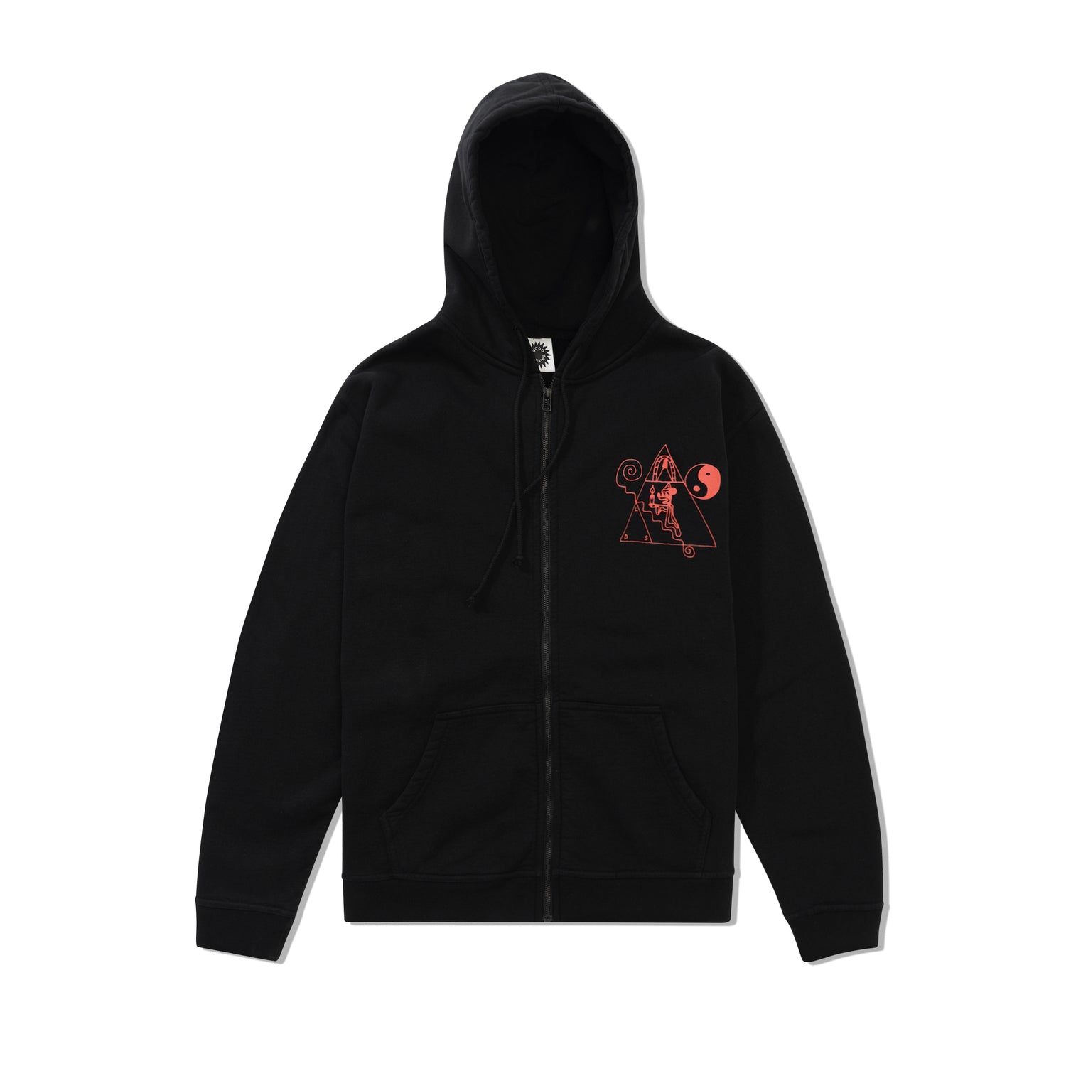 Mickey Zip Thru Pullover, Acid Black