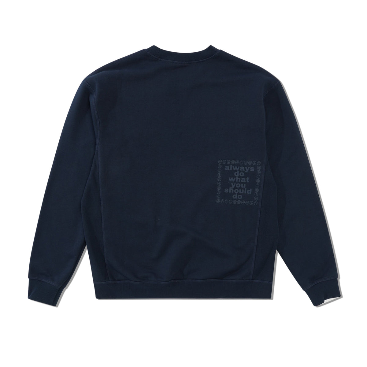 Zach Logo Embroidered Crewneck, Navy