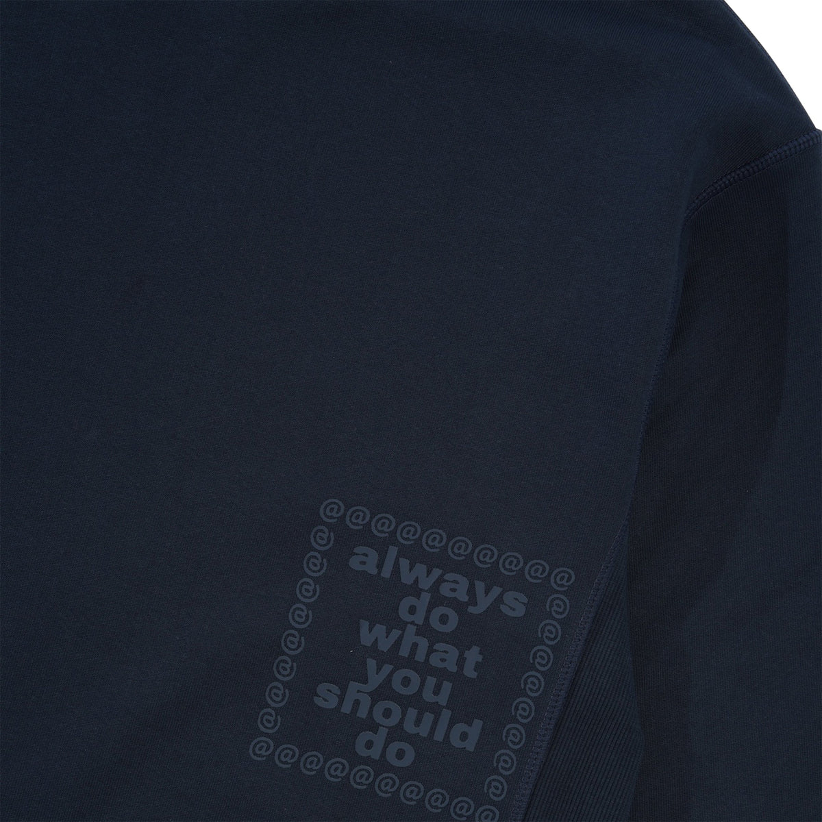 Zach Logo Embroidered Crewneck, Navy