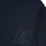 Zach Logo Embroidered Crewneck, Navy