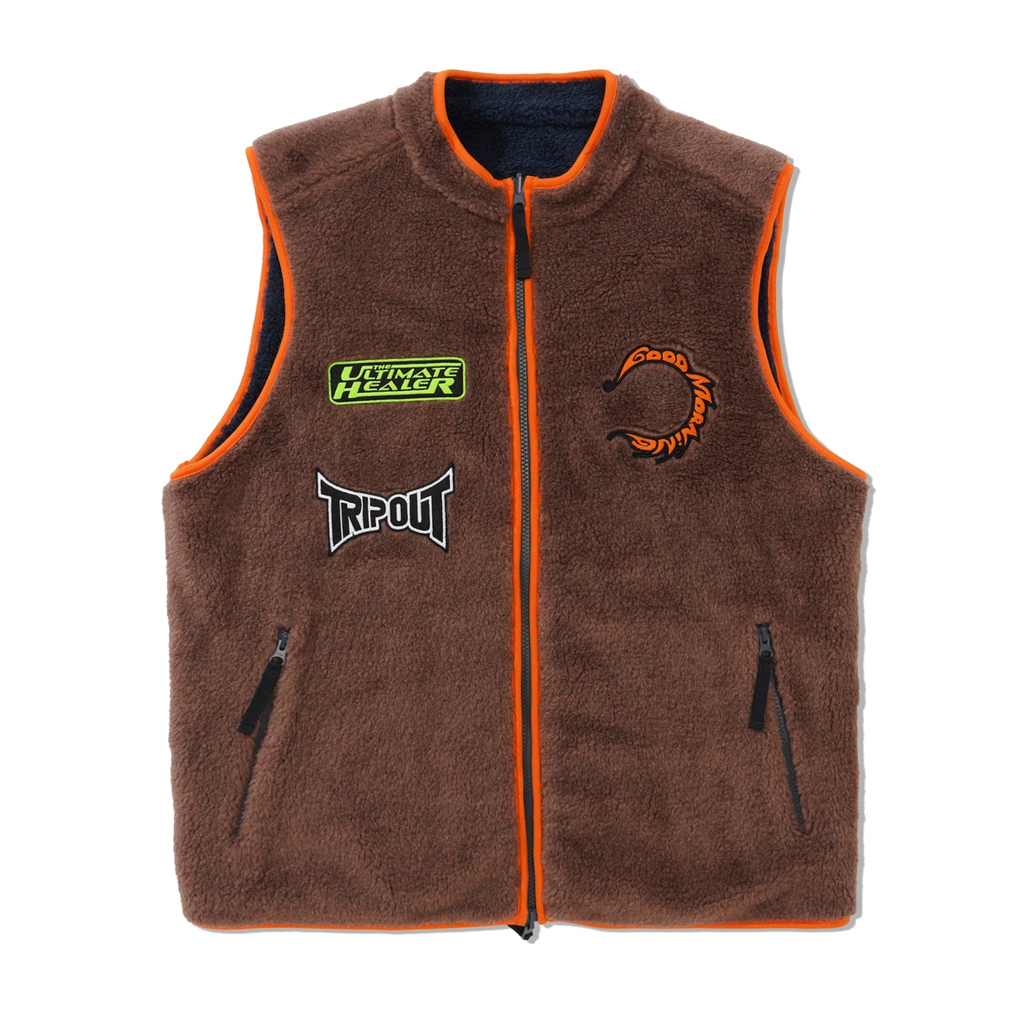 Reversible Zip Thru Vest, Abyss / Bonatura