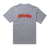 Poppy Flowers Tee, Heather Grey