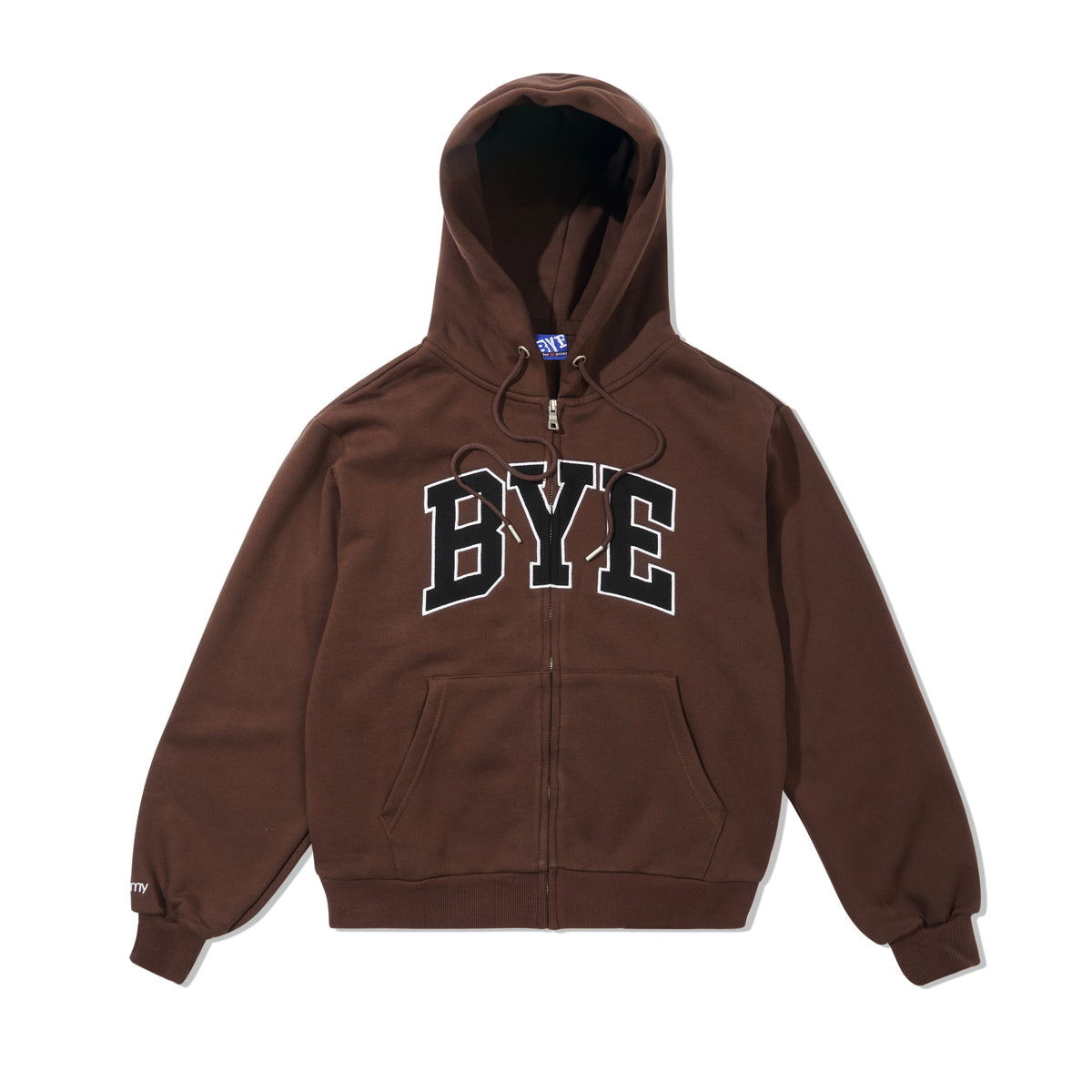 Bye Zip-Thru Pullover Hood, Brown