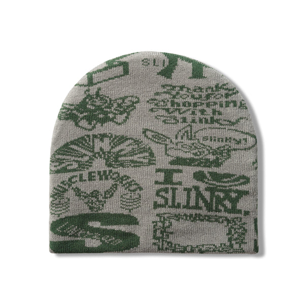 Slinky All Over Reversible Beanie, Grey