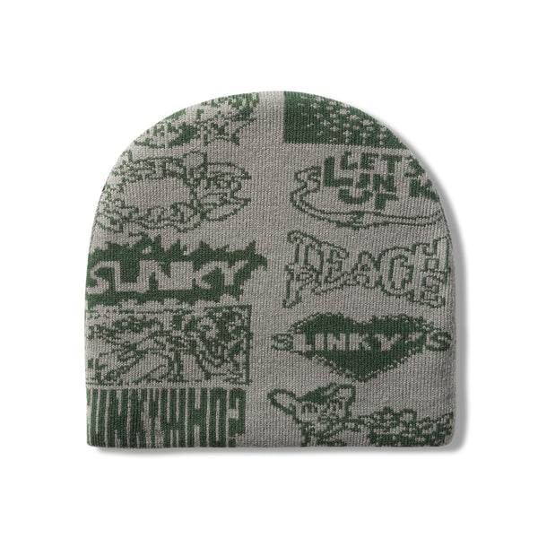 Slinky All Over Reversible Beanie, Grey