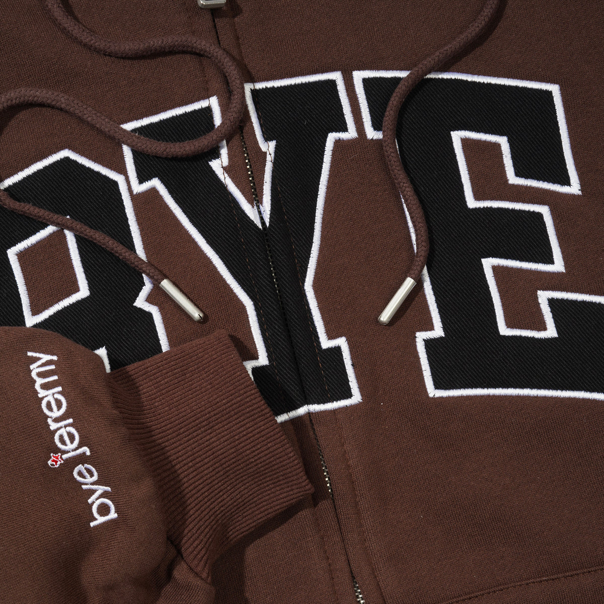 Bye Zip-Thru Pullover Hood, Brown