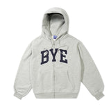 Bye Zip-Thru Pullover Hood, Grey