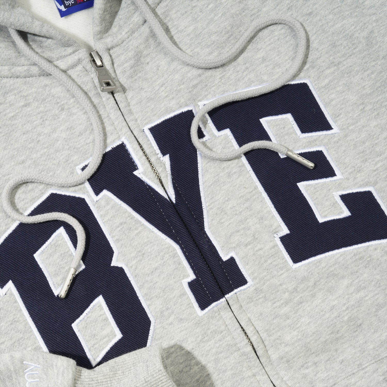 Bye Zip-Thru Pullover Hood, Grey