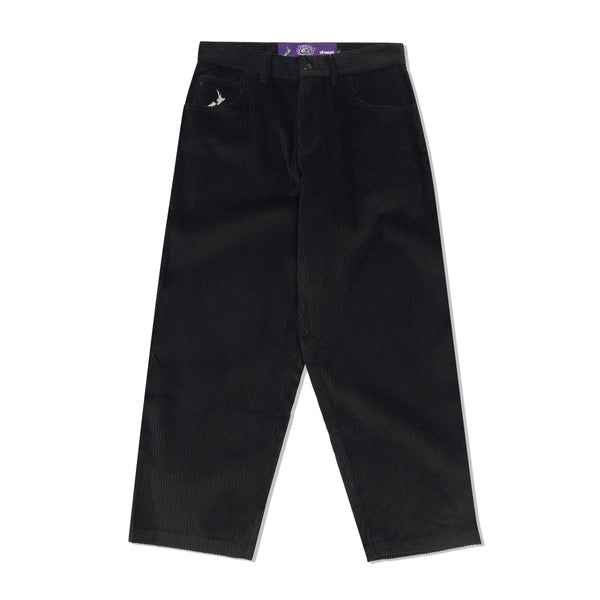 Always Do What You Should Do Relaxed Thick Corduroy Pants, Black