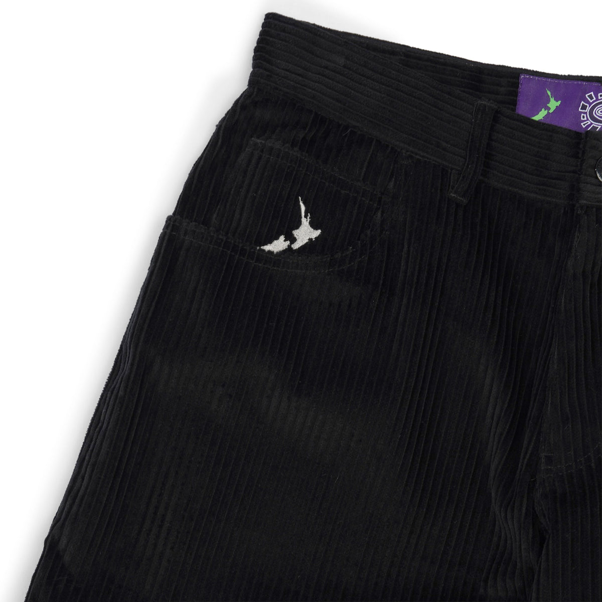 Relaxed Thick Corduroy Pants, Black