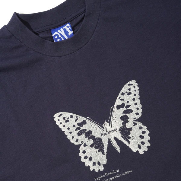Bye Jeremy Butterfly Tee, Navy