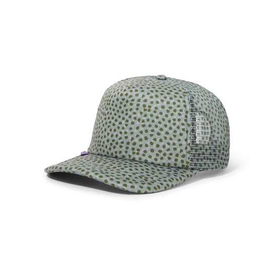 Coral Pattern Trucker Hat, Green