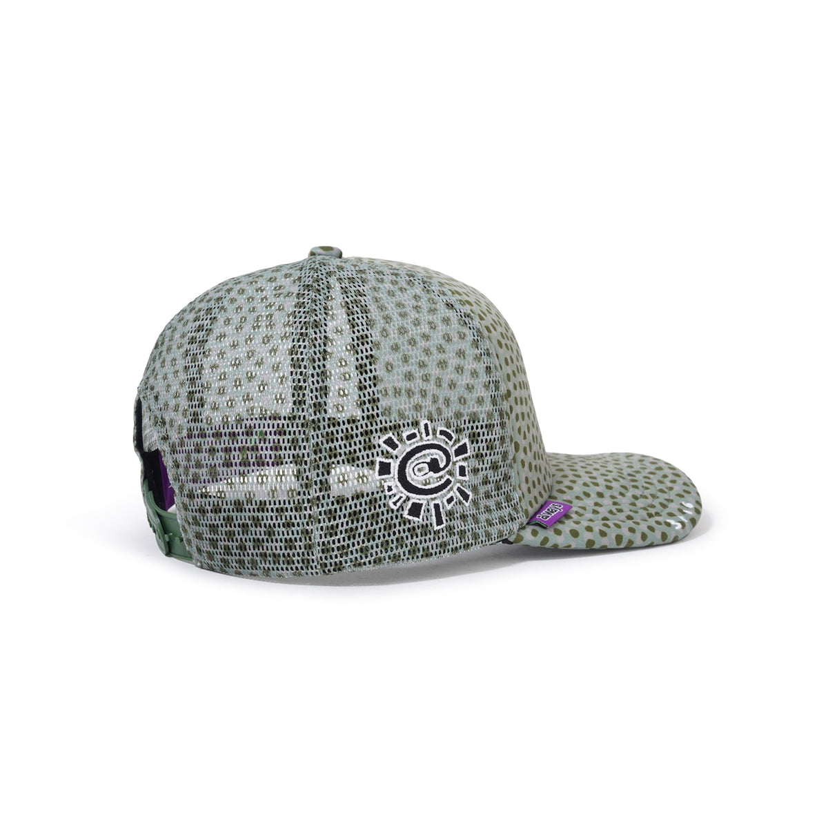 Coral Pattern Trucker Hat, Green