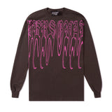 Old English Hooks L/S Tee, Chocolate