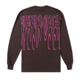Old English Hooks L/S Tee, Chocolate
