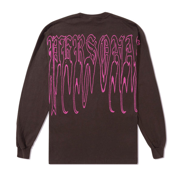 Personal Old English Hooks L/S Tee, Chocolate