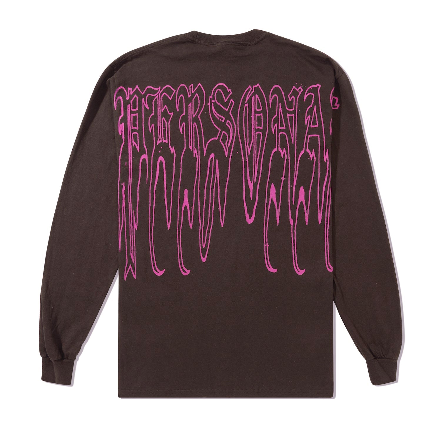 Old English Hooks L/S Tee, Chocolate