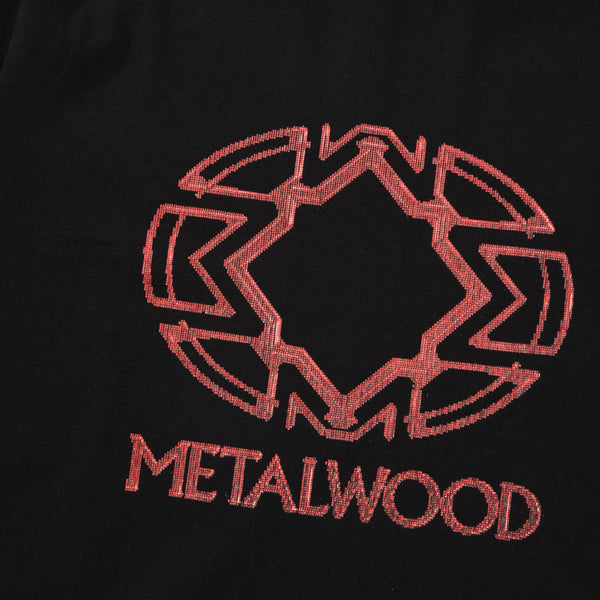 Metalwood Screen Illusion Tee, Black