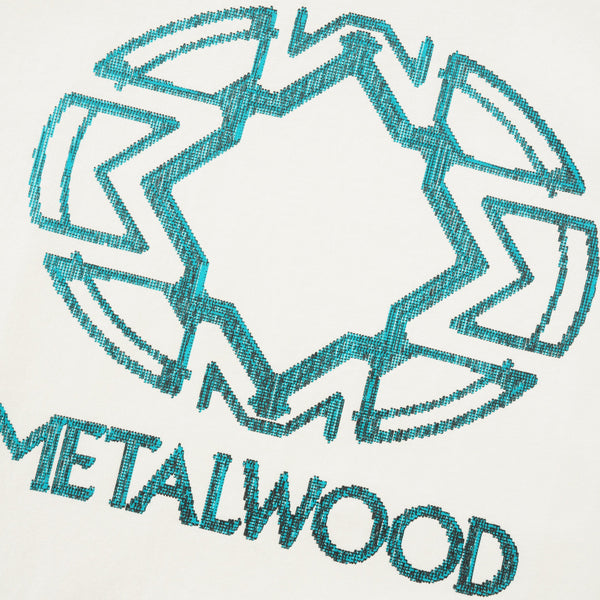 Metalwood Screen Illusion Tee, White