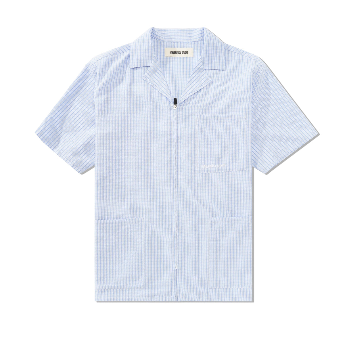 Textured Caddie Shirt, Blue