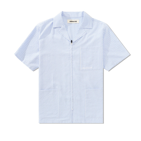 Metalwood Textured Caddie Shirt, Blue