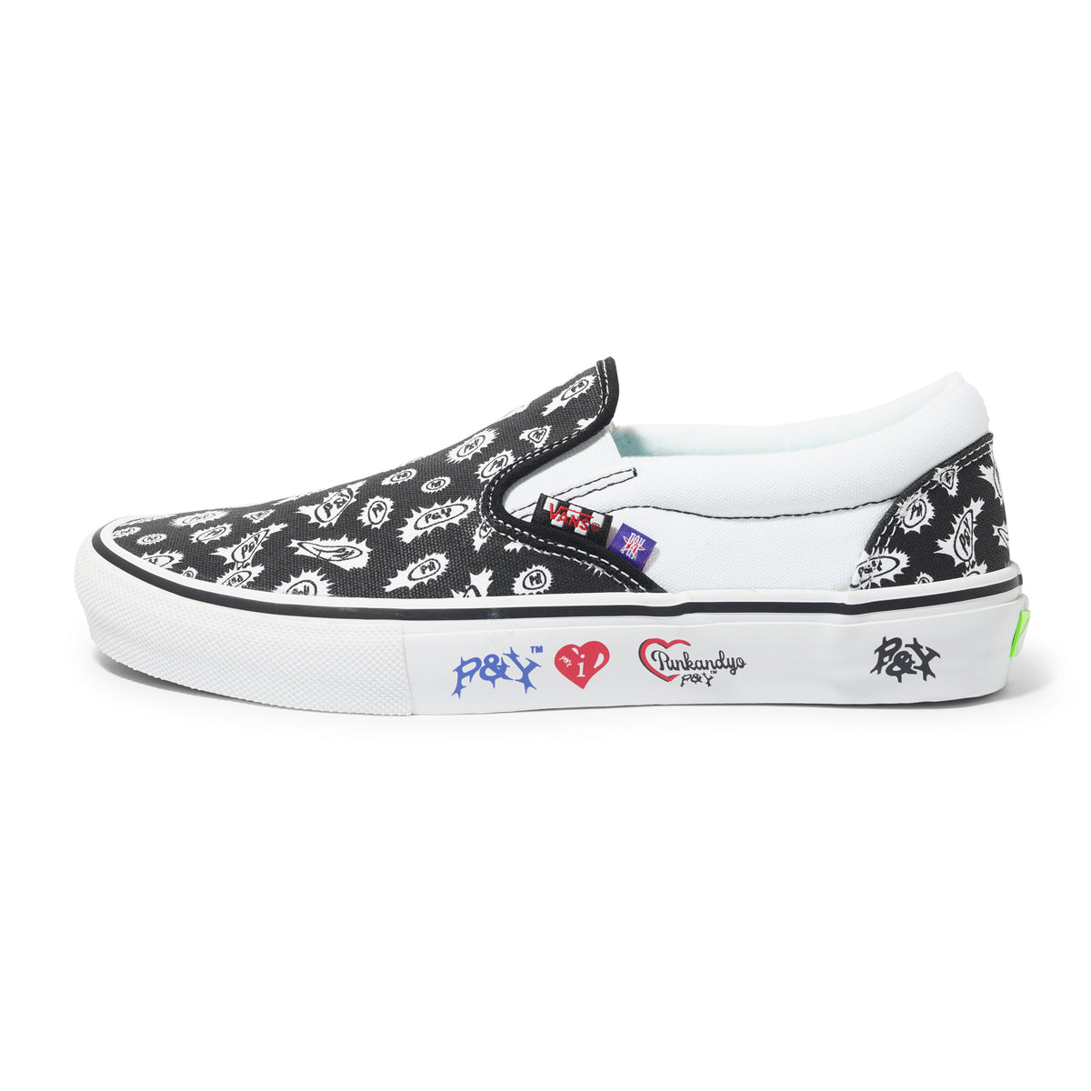 Vans x Punk & Yo Slip On, Black / White