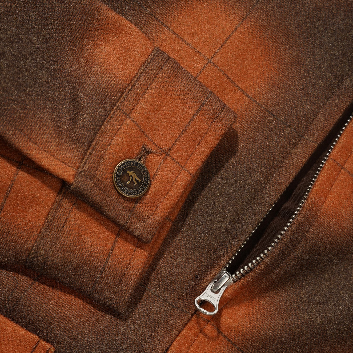 Workers Plaid Jacket, Burnt Orange