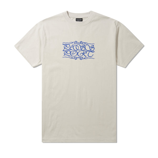 Pass~Port Calligraphy Tee, Oyster Grey