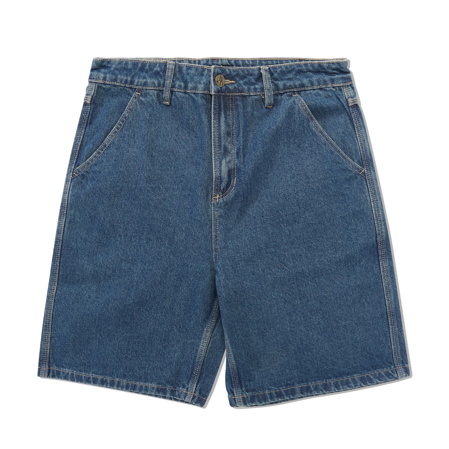 Stone Workers Club Jean Short, Washed Dark Indigo