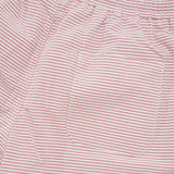 Swim Shorts, Red & White Striped Seersucker