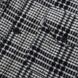 Double Pocket Tartan Overshirt, Black