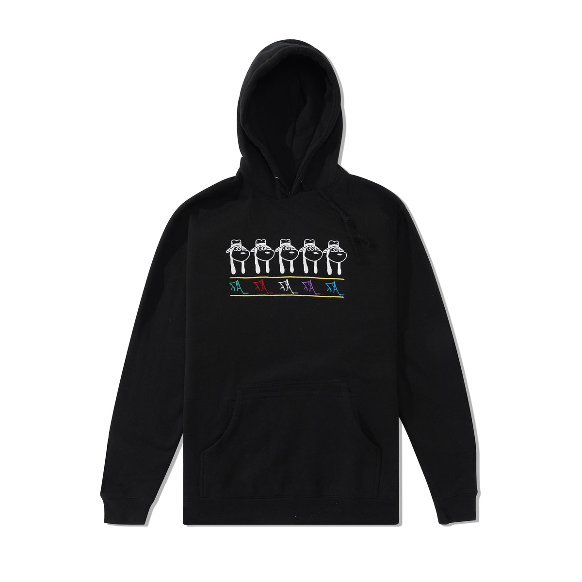 Spike Repeat Embroidered Pullover, Black