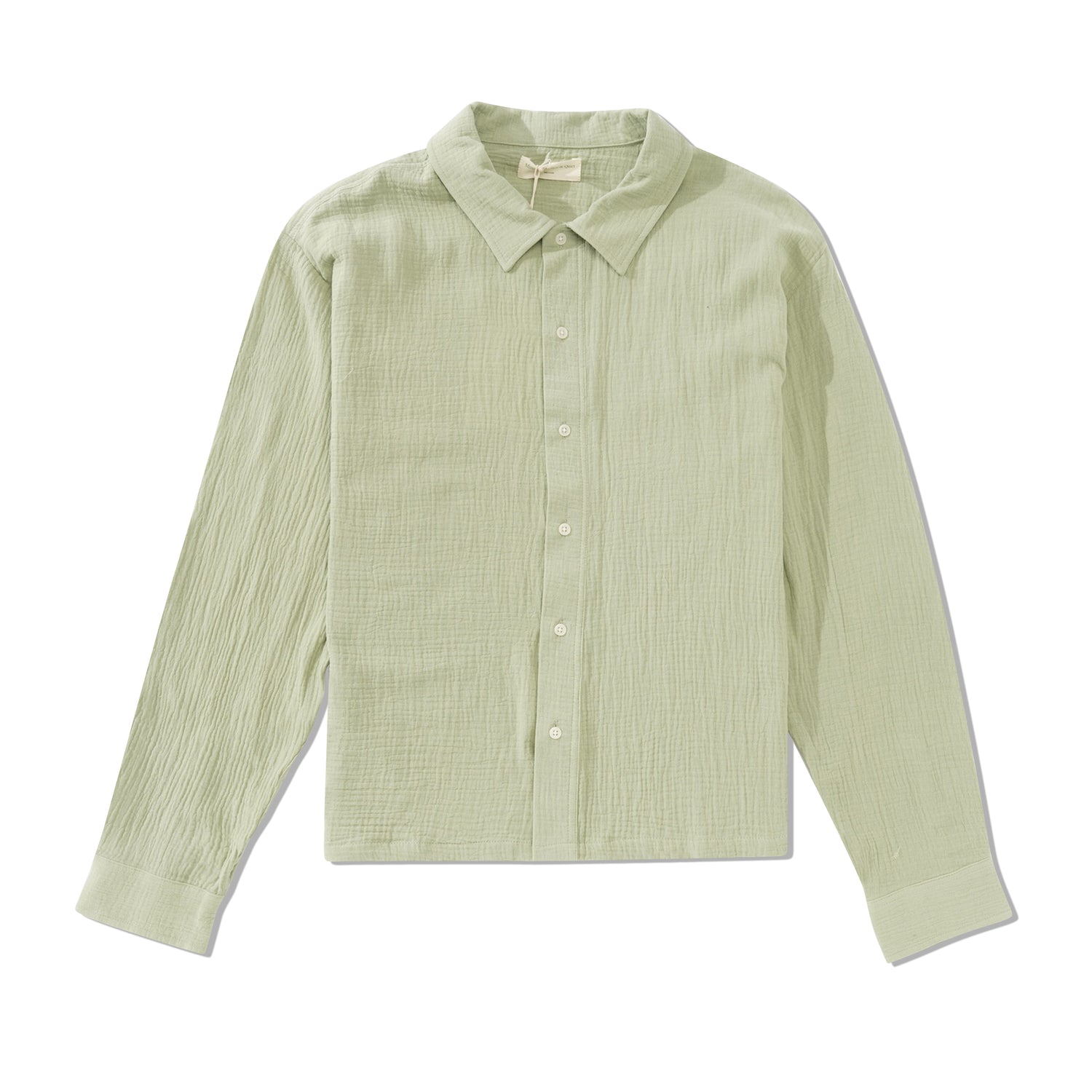 Wordmark L/S Button Up Shirt, Sage