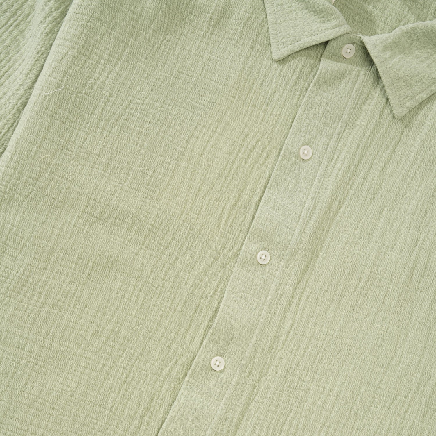 Wordmark L/S Button Up Shirt, Sage